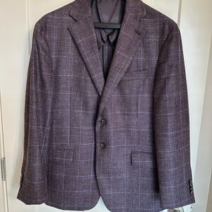 Men's Joseph Abound Purple/Burgundy Blazer/Sport Coat 42 Short